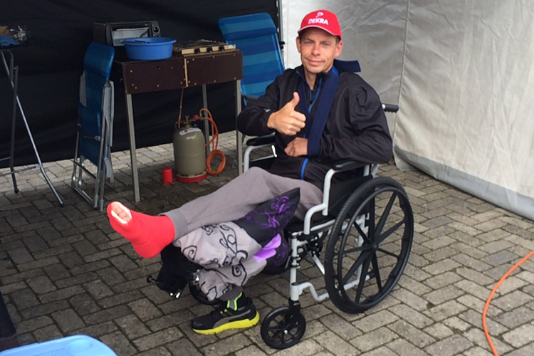 Arjen Portijk muss die IDM-Rennen im Rollstuhl verfolgen