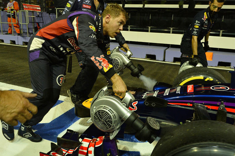 Sebastian Vettel am Freitag in Singapur