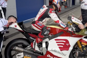 Taiyo Furusato bei seiner Moto2-Premiere)