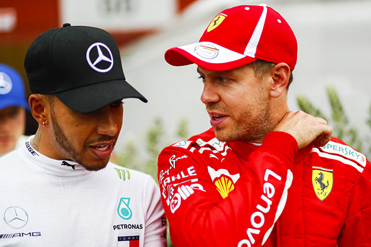 Lewis Hamilton und Sebastian Vettel