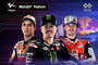 Das MotoGP-Podium: Alex Márquez, Sieger Maverick Viñales und Francesco Bagnaia