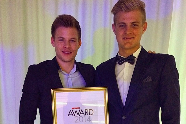 Marcus Ericsson präsentierte seinen Award mit diesem Bild seinen Twitter- und Instagram-Fans