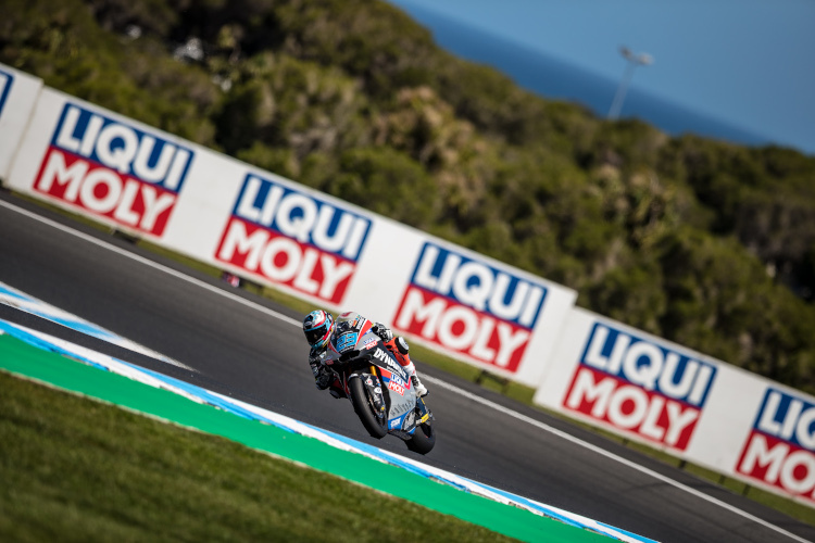 Marcel Schrötter auf Phillip Island: Im FP2 zeigte sich die Sonne