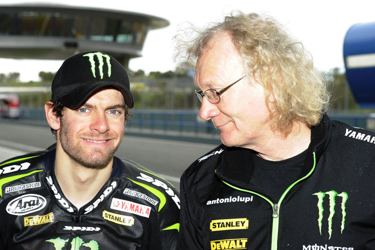 Im Hoch: Cal Crutchlow mit Crew Chief Guy Coulon