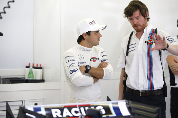 Felipe Massa mit Rob Smedley