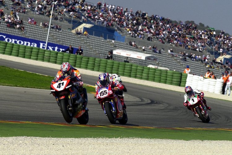 Drei frühere Superbike-Stars auf einem Blick: Noriyuki Haga, Ben Bostrom und Troy Bayliss (v.l.)