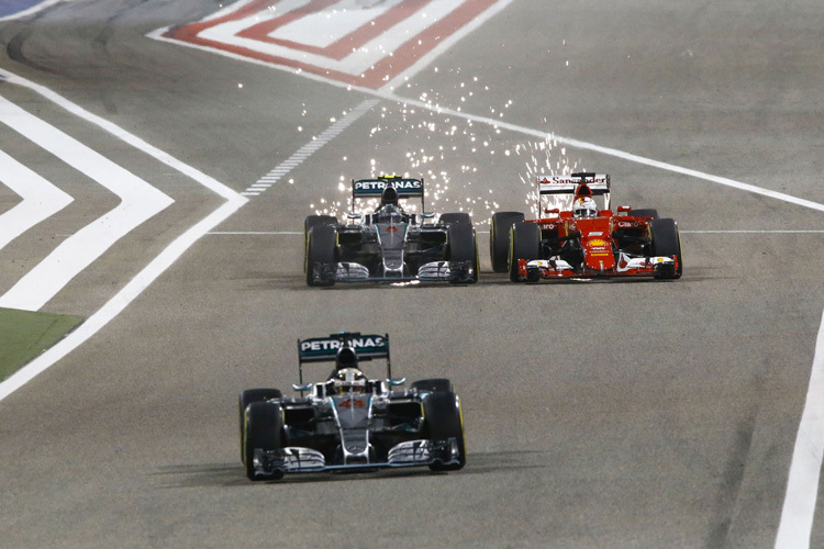Lewis Hamilton, Nico Rosberg und Sebastian Vettel prägten die Formel-1-Saison 2015