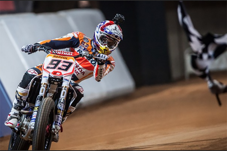 Marc Márquez ist auch beim Dirt Track schnell unterwegs