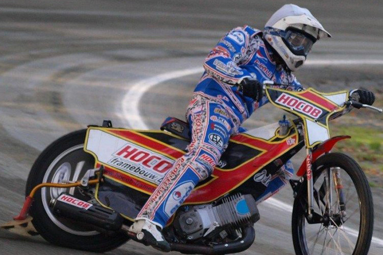 Jannick de Jong auf dem Speedway-Bike von Hocob