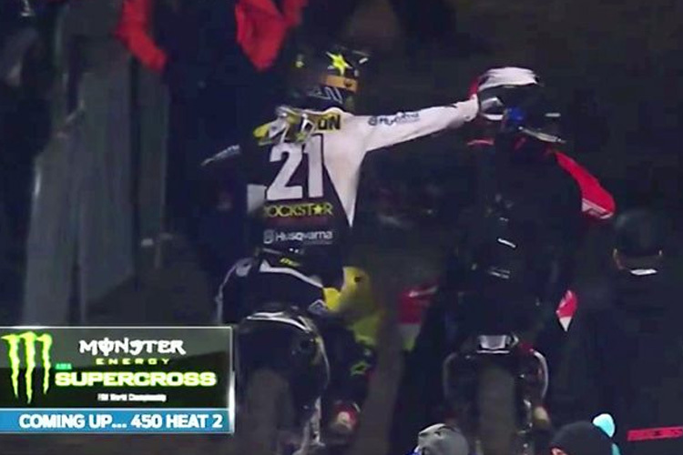 Jason Anderson konnte sich in Anaheim nicht beherrschen und schlug zu