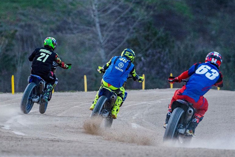 Franco Morbidelli, Valentino Rossi und Francesco Bagnaia trainieren bald wieder auf der Motor Ranch