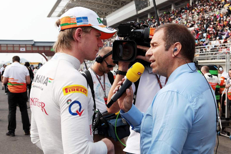 Nico Hülkenberg mit Kai Ebel beim Südkorea-GP