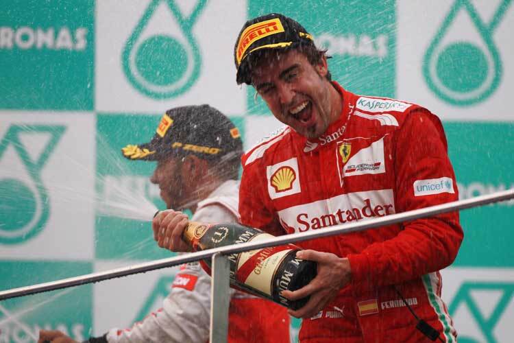 Fernando Alonso fährt un Sepang sein 200. Formel-1-Rennen