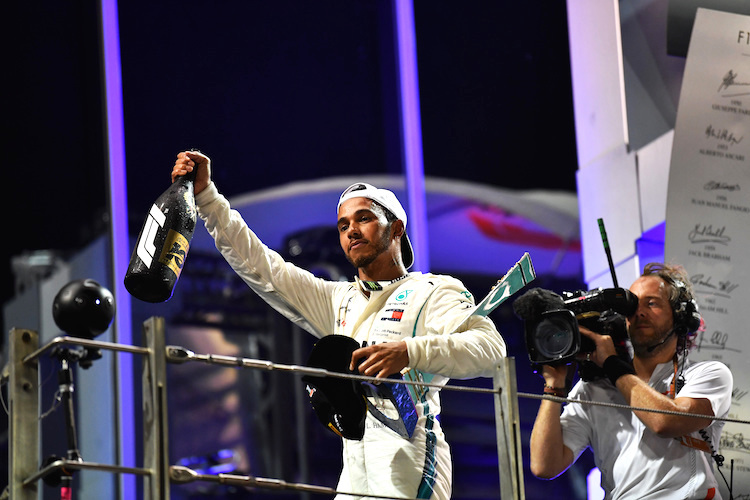 Lewis Hamilton in Abu Dhabi 2018