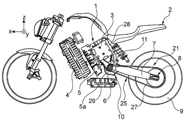 BMW-Patent für ein kompaktes Elektromotorrad im konventionellen Design