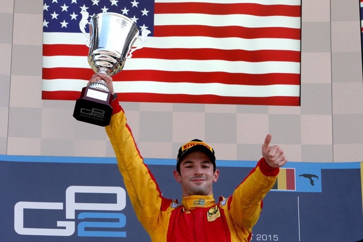 Alexander Rossi als GP2-Sieger in Belgien