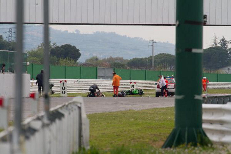 Der Unfallort auf dem Misano World Circuit Marco Simoncelli