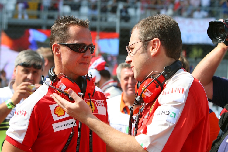 Michael Schumacher und Stefano Domenicali