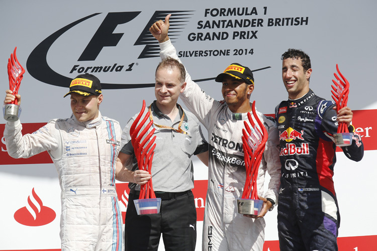 Die ersten Drei des Britischen Grand Prix