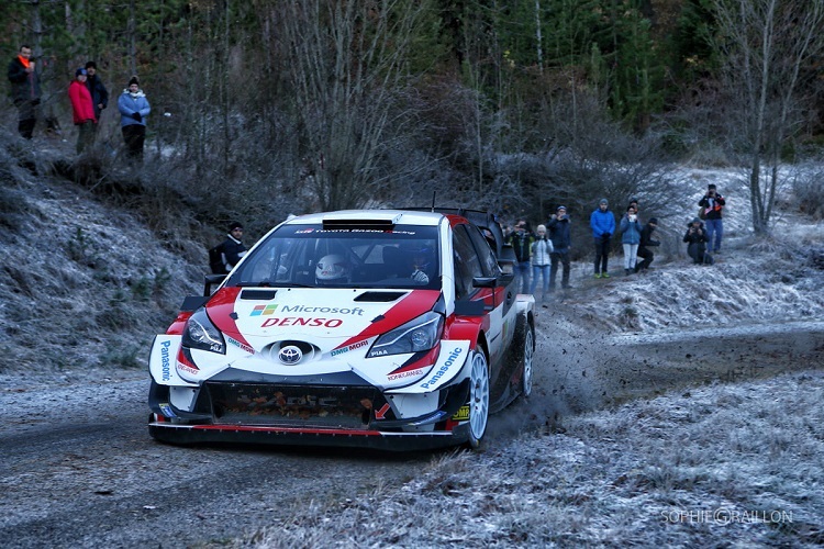 Sébastien Ogier beim ersten Toyota-Test für Monte Carlo