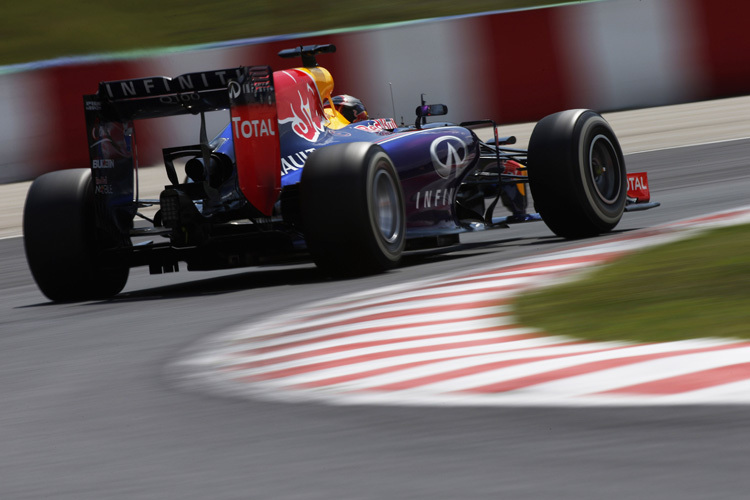 Sebastian Vettel auf dem Weg zur zweitschnellsten Zeit