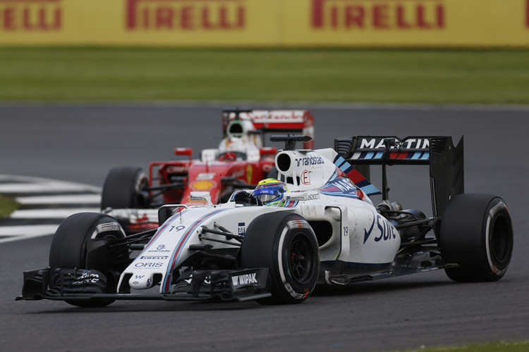 Sebastian Vettel und Felipe Massa kamen sich im Grossbritannien-GP in die Quere