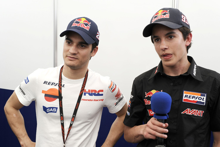 2013 ein Team: Pedrosa (li.) und Marquez