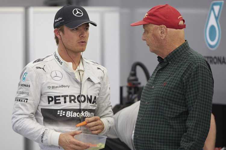 Nico Rosberg mit Niki Lauda