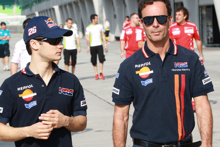 Dani Pedrosa und sein Manager Alberto Puig