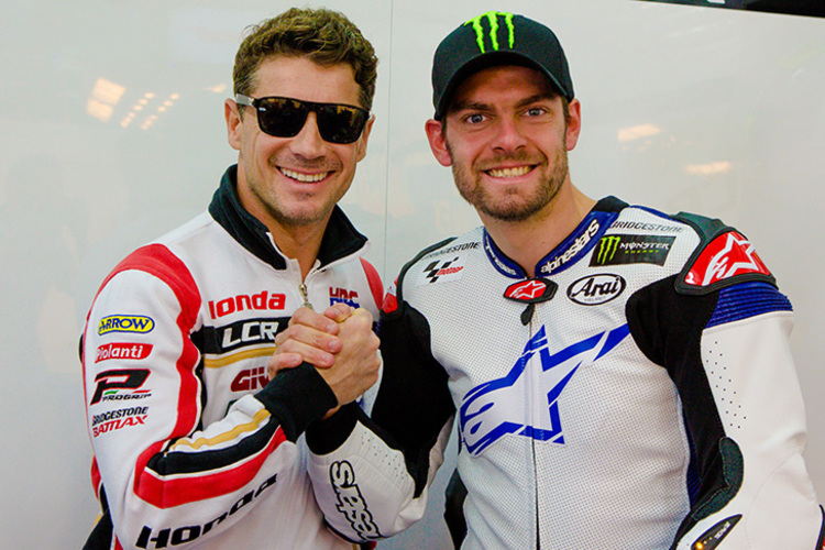 Teamchef Lucio Cecchinello mit Neuzugang Cal Crutchlow