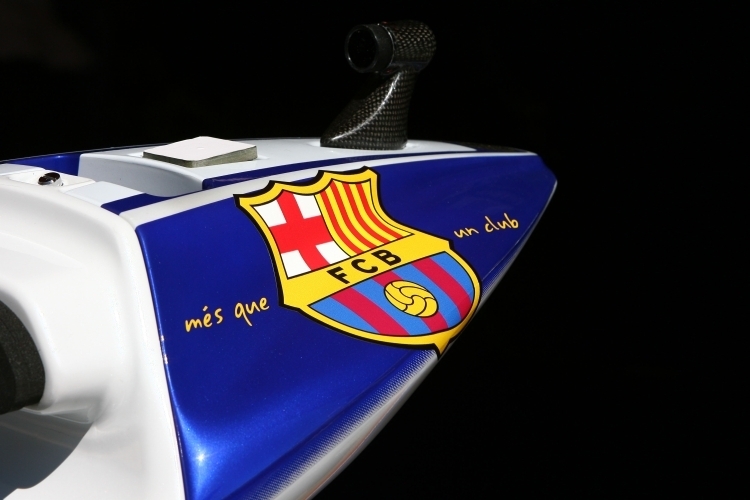 Jorge Lorenzos M1 mit Barcelona Wappen