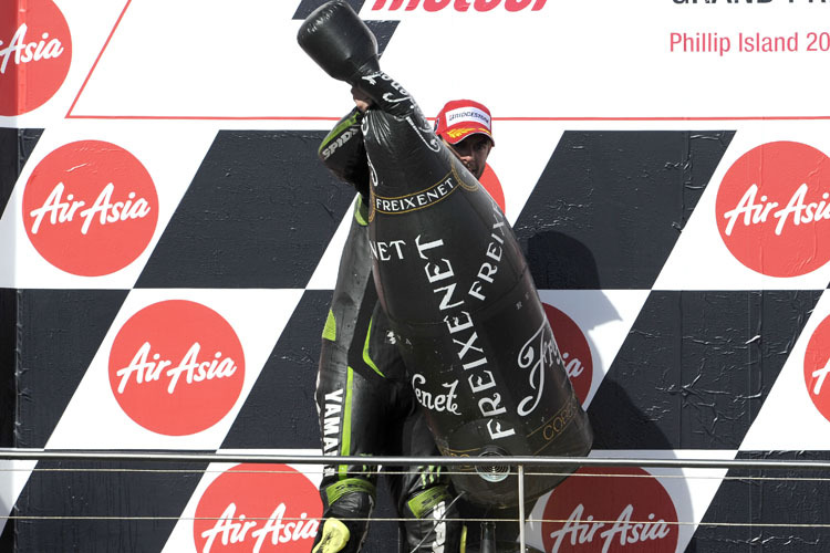 Cal Crutchlow auf dem Podest in Australien