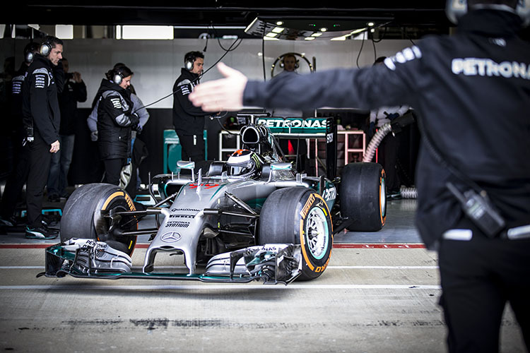 Mit diesem Wagen fuhr Formel 1-Star Lewis Hamilton 2014 zum WM-Titel