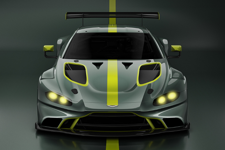Eine erste Computer-Zeichnung des Aston Martin Vantage GT3 für 2019