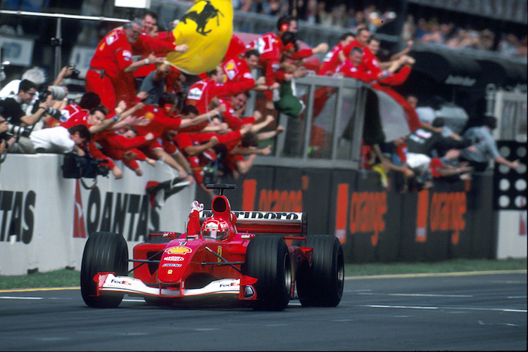 Michael Schumacher bei einem seiner 91 GP-Siege