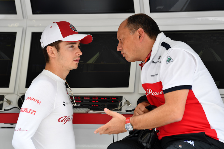 Charles Leclerc und Fred Vasseur