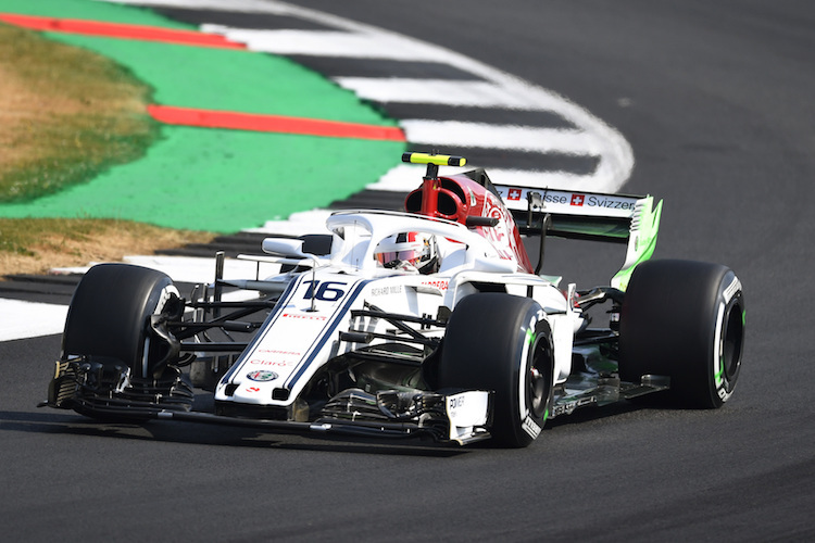 Charles Leclerc in Silverstone