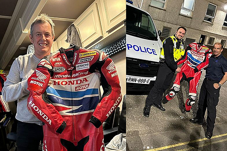 Das gestohlene Leder konnte John McGuinness nach wenigen Stunden wieder übergeben werden