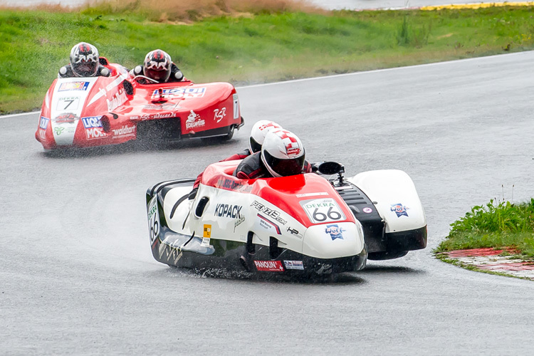 Roscher/Burkard (66) im Regenrennen von Schleiz