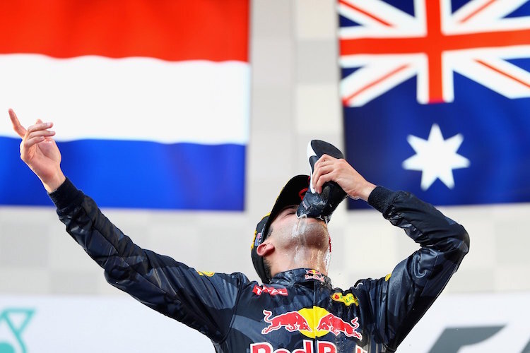 Daniel Ricciardo nach seinem Sieg in Sepang