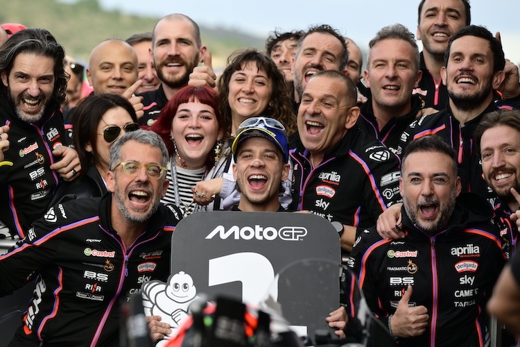 Aprilia jubelte über einen weiteren Sieg