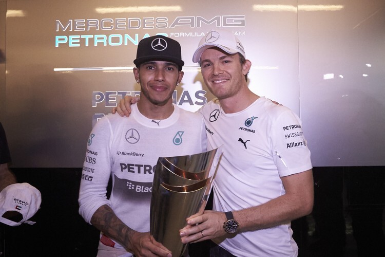 Lewis Hamilton und sein Teamkollege Nico Rosberg