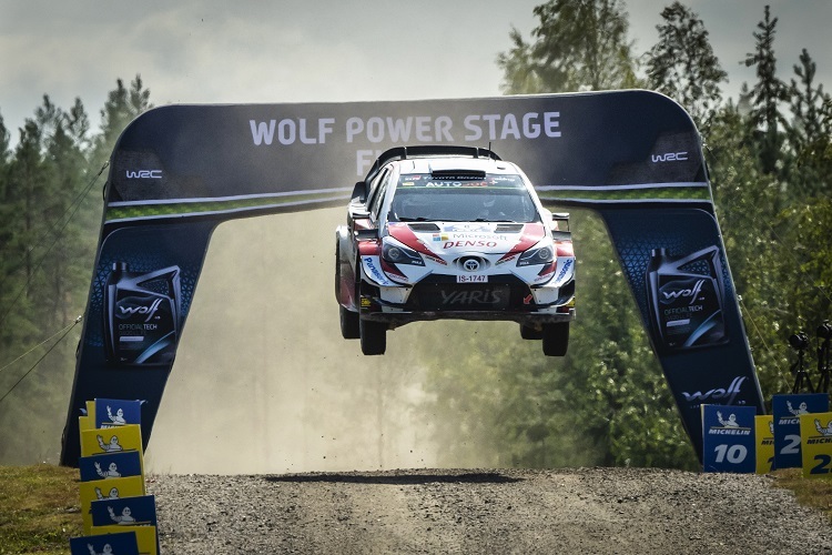 Ott Tanak 2019 auf dem Sprung zum dritten Yaris-Sieg in Finnland