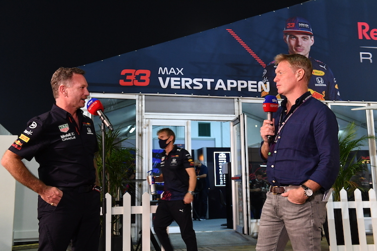 Christian Horner (links) in Katar