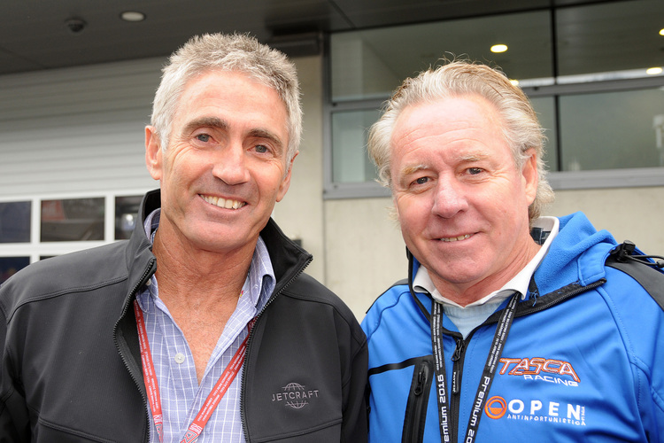 Mick Doohan und Wayne Gardner gestern im Fahrerlager