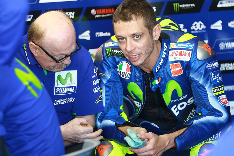 Valentino Rossi ist mit der Yamaha nicht glücklich