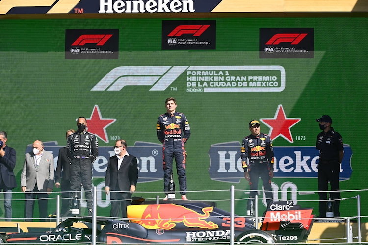 Hamilton, Verstappen, Pérez