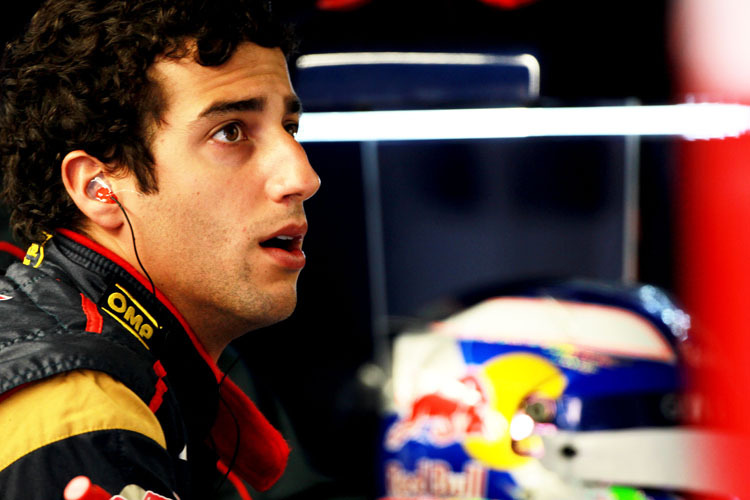 Toro-Rosso-Pilot Daniel Ricciardo war der Schnellste im Regen von Silverstone