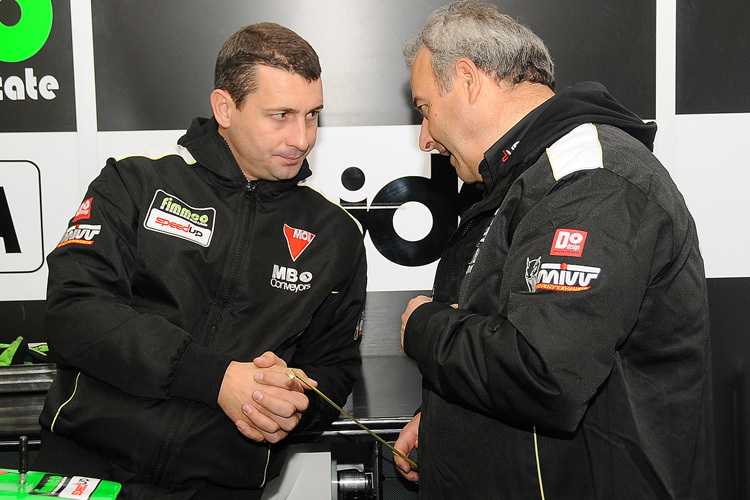 Luca Boscoscuro 2012 mit Techniker Branconi