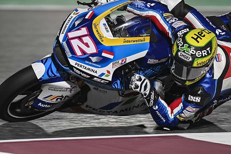 Tom Lüthi auf der SAG-Kalex in Losail